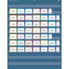 Teacher Created Resources 10 Pocket Chart - 34" x 44" - Slate Blue-Perfect for any size sentence strips, flash cards, and more!