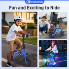 Gyrocopters Radi8 Electric Scooter for Kids - Speed 25 kmph - Range 20 km - LED Lights - Blue-With a clear LCD screen displaying real-time speed and battery levels, your child stays informed while you stay confident in their safety