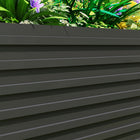 Outsunny Galvanized Raised Garden Bed - 94.5" L x 47" W x 24" H - Dark Grey-Interior support brackets provide additional structure reinforcement 