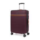 Bugatti Cannes Collection 26.50" Hardside Checked Spinner Luggage - Fig-Made of lightweight and resistant ABS/PC with Pu trims