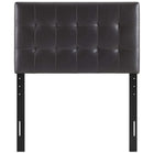 Modway Lily Upholstered Vinyl Twin Headboard - Brown-Smooth vinyl upholstering