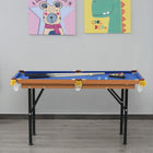 Soozier 54.3" L Portable Mini Billiard Table - Foldable Pool Table - Blue-Comes with easy-to-fold leg system and stabilizing leg levelers