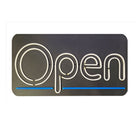 Futech LED Open Sign - 22" W x 12" H - White/Blue-Indoor Use Only