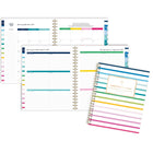 AT-A-GLANCE 2027 Emily Ley Simplified Large Weekly/ Monthly Planner - 11-1/4" x 9" - Happy Stripe - Bilingual-Also includes holidays, 1 notes page, 2 reference calendars and 2 future planning pages