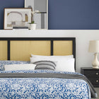 Modway Delmare Cane Full Headboard - Black-Woven Cane Rattan