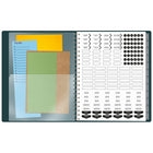 Cambridge 2027 Large Weekly/ Monthly Planner - 11-¼" H x 9" W - Teal Garden - Bilingual-One month per 2 page spread has open daily blocks a QuickNotes section and past/future month reference calendars