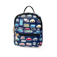 Nicci Kids Backpack with Car Print - Navy-Adjustable backpack straps 