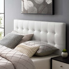 Modway Lily Upholstered Vinyl Full Headboard - White-Fits full size beds