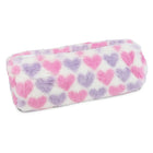 Fashion Stationery Hearts Plush Pencil Case - 7.87" L x 3.14" W x 3.14" H - White-Ideal for holding pens, pencils and small accessories