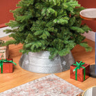 HOMCOM 26" Christmas Tree Collar with Hollow Snowflake Pattern - Silver-Suitable for 7.5ft (2.3 m) tall Christmas tree with a base diameter of less than 25.2" (64 cm) 