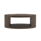 Manhattan Comfort Alure 36" Contemporary Round Coffee Table - Walnut-Round coffee table design with clean, modern profile