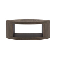 Manhattan Comfort Alure 36" Contemporary Round Coffee Table - Walnut-Round coffee table design with clean, modern profile