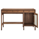 Modway Capri 49" Wood Grain Office Desk - Walnut-Assembly Required
