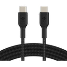 Belkin Braided USB-C to USB-C 2.0 Cable - 1m - Black-Tested to survive 30,000 bends