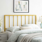 Modway Tatum Metal Full Headboard - Gold-Spindle Detail