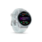 Garmin Forerunner 570 Smartwatch - 42mm - Cloud Blue Aluminum with Translucent Whitestone/Cloud Blue Band-BUILT-IN SPEAKER AND MICROPHONE - Make and take phone calls from your watch when it’s paired to your smartphone. Plus, control watch functions with voice commands — or use your smartphone’s voice assistant to respond to text messages and more.