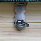 PawHut 77" Chicken Coop with Nesting Box - Natural/Green-Lockable metal slide bolt on door of chicken coop with run for extra security 