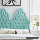 Modway Augustine Tufted Performance Velvet Twin Headboard - Mint-Assembly Required