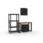 Cat RTA Garage Storage Cabinetry 4-Piece Set with 1 Wall, 1 Base, 48" Workbench and Shelf-Industrial Steel Construction: Built with 22-gauge steel frames and 20-gauge steel doors to support up to 500 lbs per cabinet for dependable, long-term performance.
