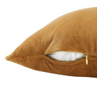 Modway Enhance 24" Performance Velvet Throw Pillow - Cognac-French Piping Trim