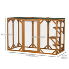 PawHut 71" L Catio Outdoor Cat Enclosure - Orange-Considerate waterproof top design 