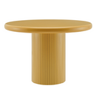 Modway Belmonte 45" Painted Wood Round Pedestal Dining Table - Mustard-Assembly Required