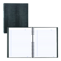 Blueline NotePro Ruled Notebook - 10-3/4" L x 8-1/2" W - Cool Grey - 200 Pages-Twin-wire binding with hard lizard-like cover