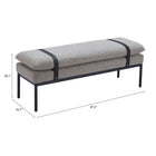 Zuo Padd Bench - Grey-8