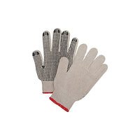 Zenith Safety Natural Poly/Cotton Single Side Dotted Gloves, Large Size, 120 Pack-Natural colour poly/cotton seamless string knit provides a cool comfortable fit