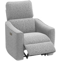 HOMCOM Upholstered Power Recliner with USB Ports - Grey-20.5" (52 cm) generous seat with high-density foam ensures supportive comfort