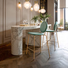 Zuo Odessa Counter Stool - Green/Gold - Set of 2-Assembly required
