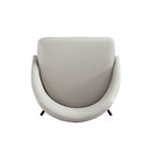 Manhattan Comfort Gracie 24.2" Modern Leatherette Upholstered Dining Chair - Stone and Black-22.6" L x 22" W x 34.3" H