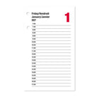 AT-A-GLANCE 2027 Daily Desk Calendar Refill 2-Pages/Day - 6" H x 3-1/2" W - Bilingual-Printed in black and red on improved paper which resists ink bleed