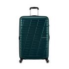 American Tourister Surftime Spinner - Large - Metallic Teal-Dual Spinner wheels make it easy to navigate narrow airplane aisles as well as over a variety of surfaces.