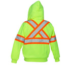 Forcefield Deluxe Safety Hoodie - Lime - Large-Anti-pilling jersey fabric and lower horizontal stripe to better conform to CSA standard