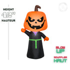 GEMMY Airblown Inflatable Halloween Pumpkin Head Reaper - 42"-6
