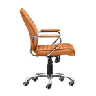 Zuo Enterprise Low Back Office Chair - Terracotta-Dimensions: 23.6" L x 25.2" W x 40.6" H