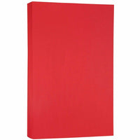 Jam Paper Legal Colored 24 lb Paper - 8.5" W x 14" L - Red Recycled - 100 Sheets-Color: Red