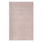 Modway Kaja Abstract Plaid Area Rug - 5 ft W x 8 ft L - Ivory Cameo Rose/Light Blue-Abstract Plaid Area Rug