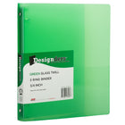 JAM Paper Plastic 3 Ring Binder, 0.75 inch, Glass Twill Green, 4 Pack (750T1grg)-Green