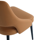 Manhattan Comfort Tremont 21.7" Modern Leatherette Upholstered Dining Chair - Saddle-Features High Density Foam Filled For Comfort and Durability