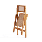 Manhattan Comfort Pullman 18.11" Industry Chic Dining Folding Chair - Nature - Set of 2-Seat Made from Natural Cane