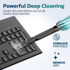 Purely C105 Wireless Mini Vacuum & Air Duster-The C105 dust blower for pc, laptop, and work area incorporates a Type-C rapid-charging port.