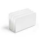 TRU RED 3-Slot Plastic Incline Sorter - White-Manufactured from a white glossy finish plastic. Use stand alone or mix and match with other pieces