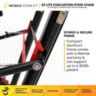 Mobile StairLift EZ LITE Evacuation Chair - Assorted Colours-Weighs approximately 33 lb for manageable handling by responders and caregivers