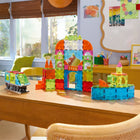 Magna-Tiles City Center 110-Piece Magnetic Construction Set-What Makes It Unique: The MAGNA-TILES City Center 110-Piece Set lets budding city planners create a vibrant magnetic metropolis with custom vehicles, spiral staircases, road tiles, and microMAGS for endless imaginative play