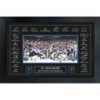 St.louis Blues 2019 Stanley Cup Replica Signature Frame - Framed Print - 35" x 23"-Premium print framed