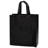 Staples Reusable Bags - 12.6"W x 14.2"H x 4.7"D Laminated - Black - Large - 25 Pack-Reusable bag to carry items for a variety of uses including grocery shopping, events, and activities