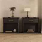 Manhattan Comfort Clifford Traditional 1-Drawer Nightstand - Black-9