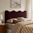 Modway Athena Stain-Resistant Performance Velvet Queen Size Headboard - Mulberry-Dense Foam Padding